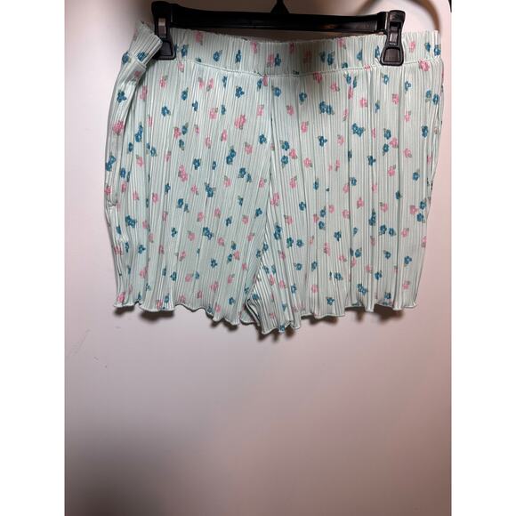 Brand New Roudelain Women's Size Medium Blue Petal 2 Piece Pajama Set Sleepwear - Picture 9 of 11